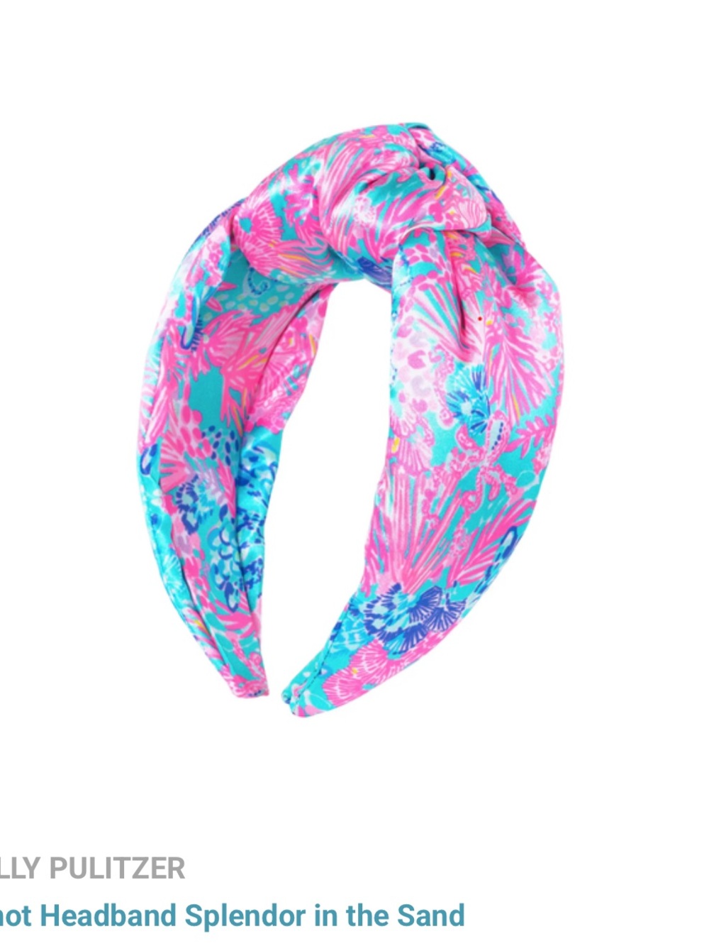 Lilly Pulitzer Pink & Turquoise Mermaid Knot Headband